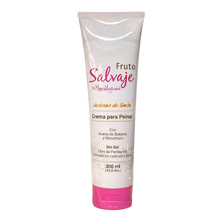 Frutos Salvajes Winter Lemon Leave-In Styling Cream – Frizz Control & Curl Definition | Babassu Oil & Murumuru Butter | 300 ml