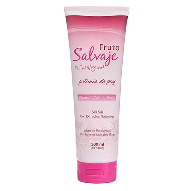Frutos Salvajes Petunia de Paz Shampoo for Dry Hair – Deep Hydration & Repair | Shea Butter, Silk Protein & Rosemary | Salt-Free | 300 ml