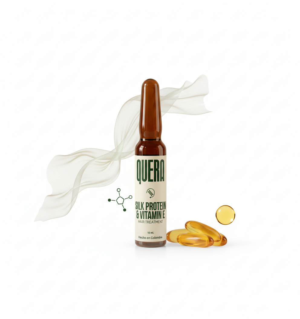Silk Protein & Vitamin E Hair Treatment Ampoule – Smoothing & Repair Serum for Dry, Frizzy & Damaged Hair