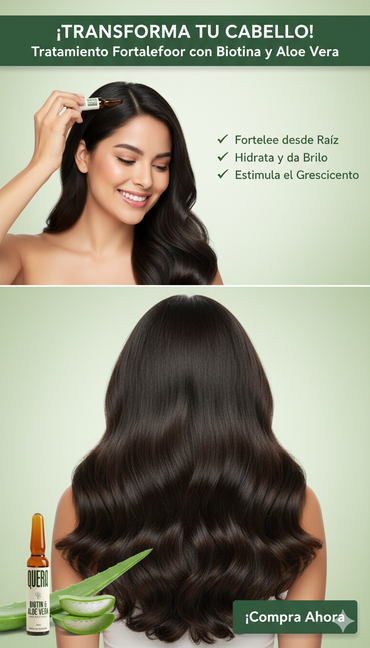 Biotin & Aloe Vera Hair Treatment Ampoule – Hydrating Hair Repair Serum for Dry, Weak & Damaged Hair