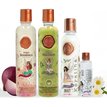 Kit Premium Post-Keratina Vegana para el Cabello 250ml + Shampoo Cebolla + Tratamiento Plex – Alisado, Hidratación y Reparación Capilar