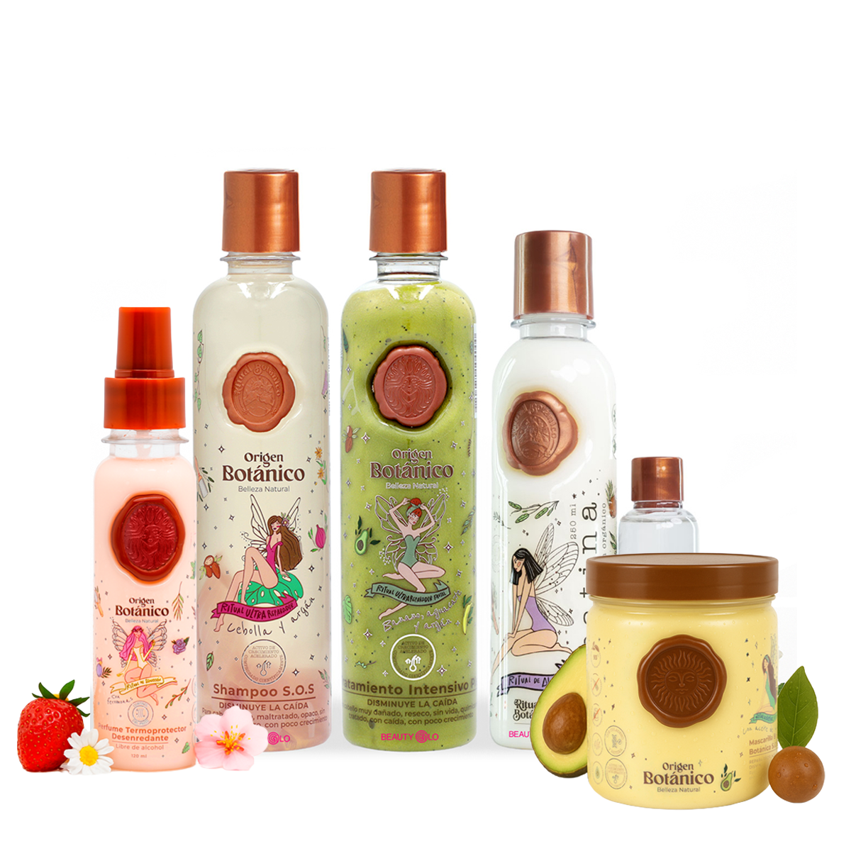 Origen Botánico Ultimate Hair Repair Kit Complete 5-Step Ritual for Damaged, Dry & Chemically Treated Hair