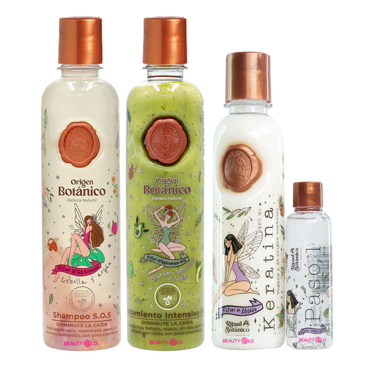 Kit Premium Post-Keratina Vegana para el Cabello + Shampoo Cebolla + Tratamiento Plex – Alisado, Hidratación y Reparación Capilar