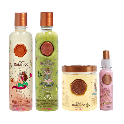 Laura – kit Mega S.O.S - Shampoo de Cebolla, Tratamiento Plex, Mascarilla y Perfume Rosado