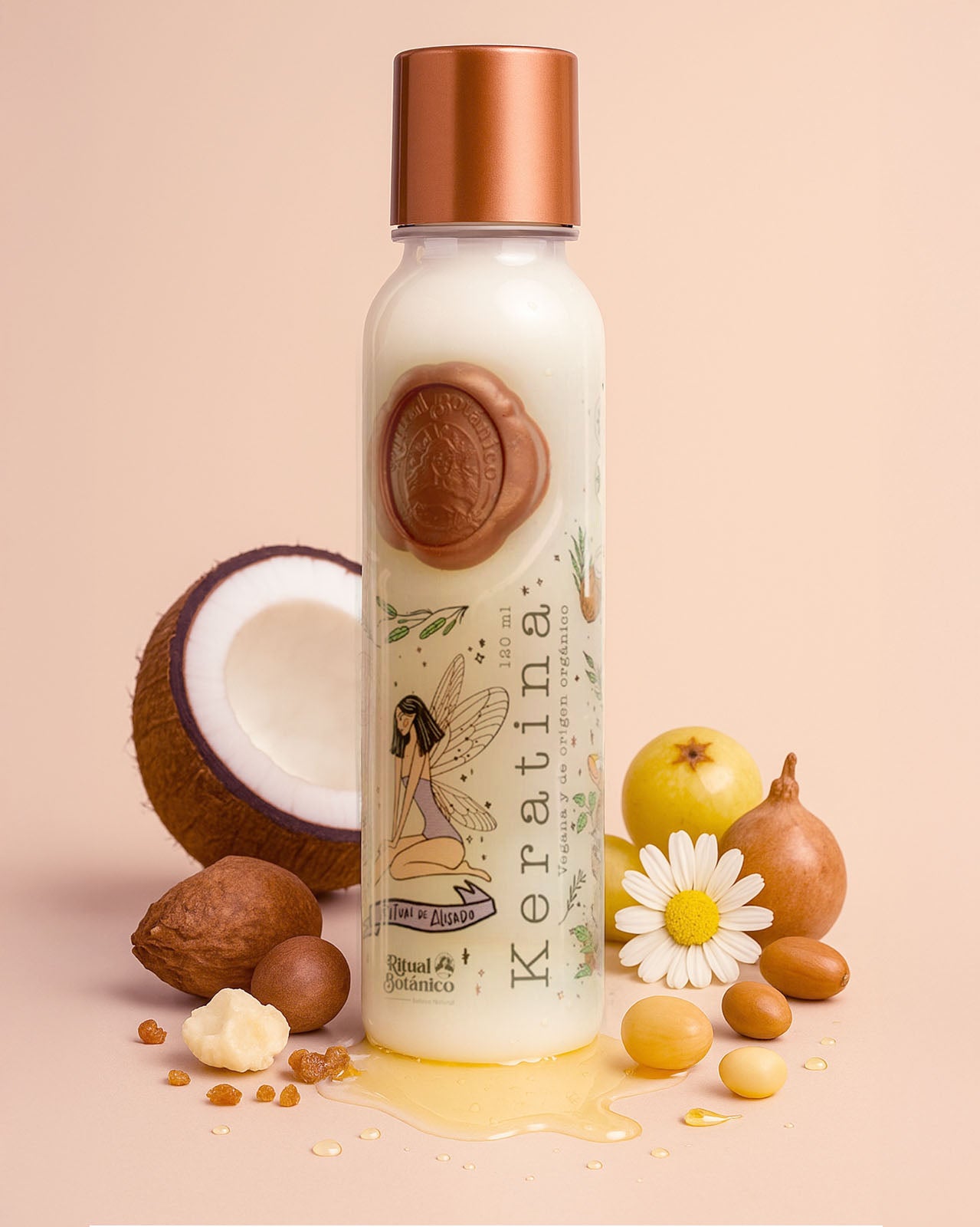 Ritual Botánico Keratina Vegana para el Cabello | Alisado Profesional con Brillo Espejo | 4 Oz/120 ml