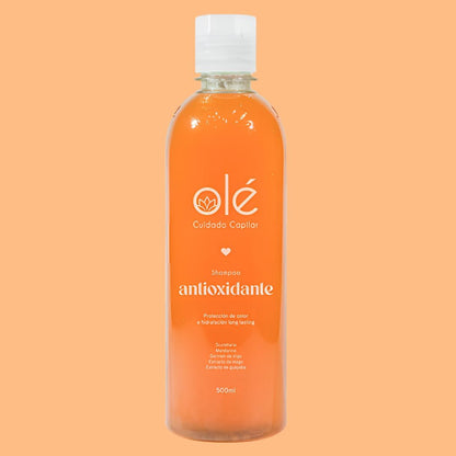 Shampoo con extractos de mango, guayaba y mandarina, ideal para cuero cabelludo mixto y cabellos tinturados.