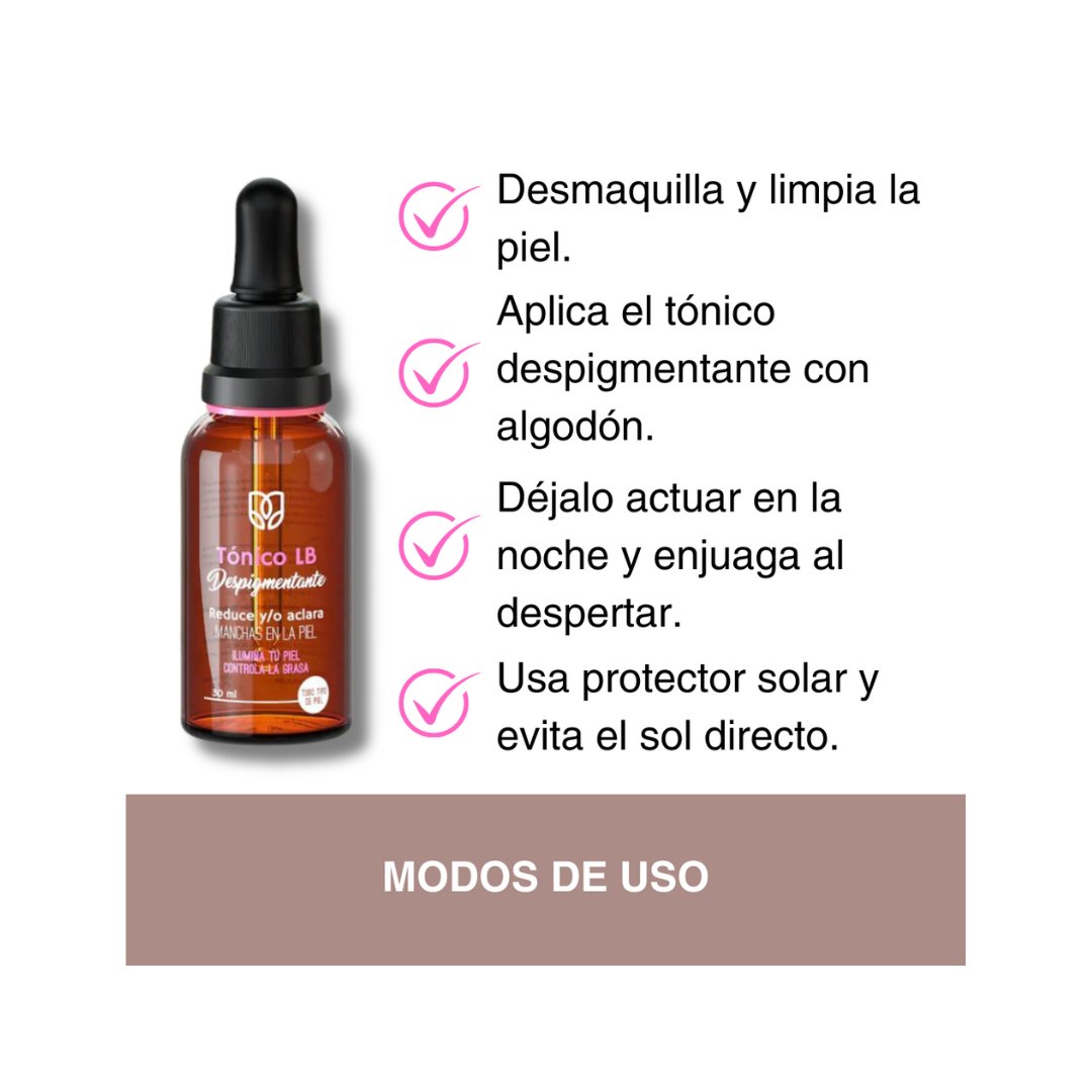 Elimina Manchas y deja tu rostro Radiante | LB Tonico facial - Beauty GloLB