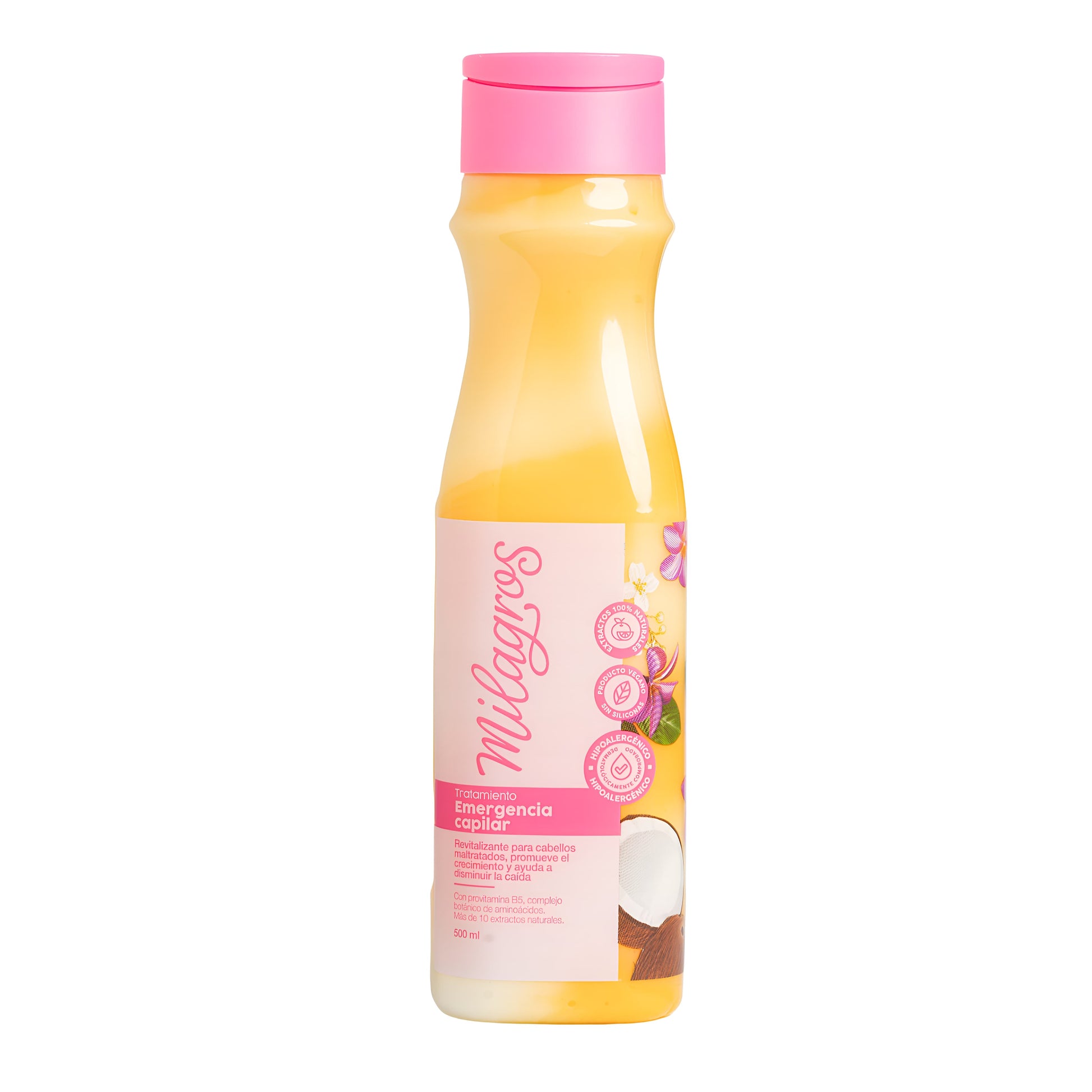 Tratamiento regenerador para cabello dañado con ingredientes naturales.