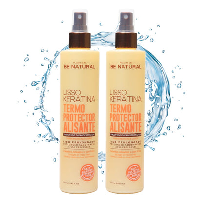 Be Natural Liso Keratina Termoprotector Alisante Renueva tu Cabello Naturalmente | Lisso Keratina 250 ML