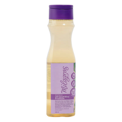 Milagros Shampoo Ultra Nutritivo Premium - 450ML Nutrición profunda y fortalecimiento