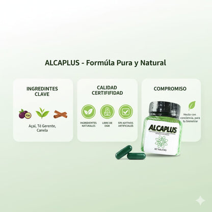 Alcaplus Kit x 3 - Suplemento Nutricional Natural – 3 Bottle Wellness Kit