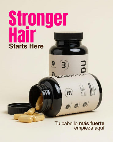 BUNDU Daily Hair Support Supplement X2| Plant-Based &amp; Cruelty-Free | Non-GMO