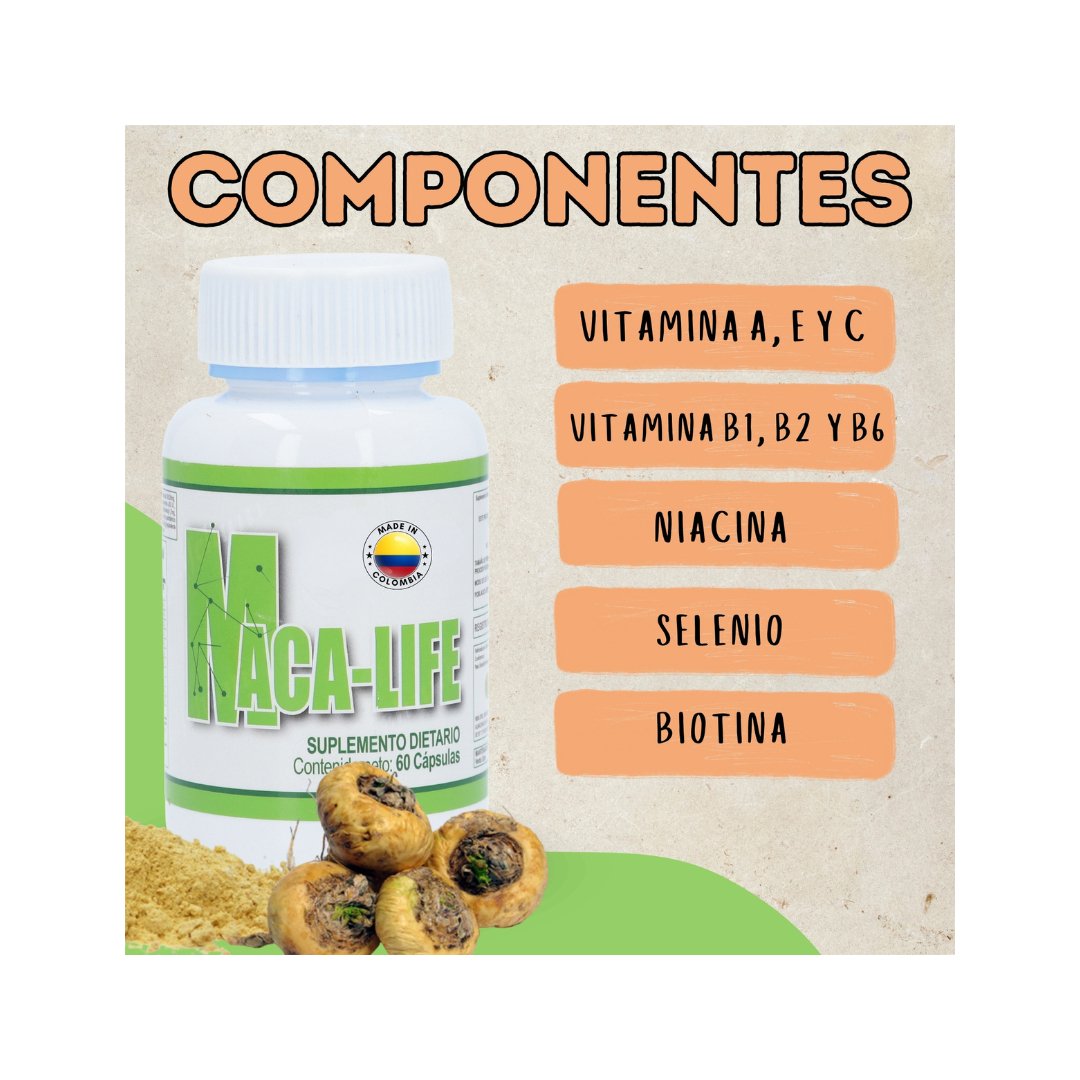 Dive Her and Maca Life: Pastillas para Ansiedad, Metabolismo y Estreñimiento - Beauty Glolife huni