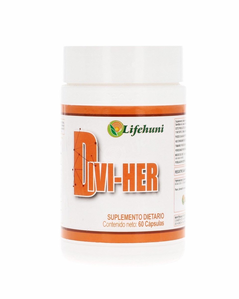 Divi - Her Suplemento Natural - 60 Cápsulas para Mejorar el Metabolismo y la Digestión - Beauty Glolife huni