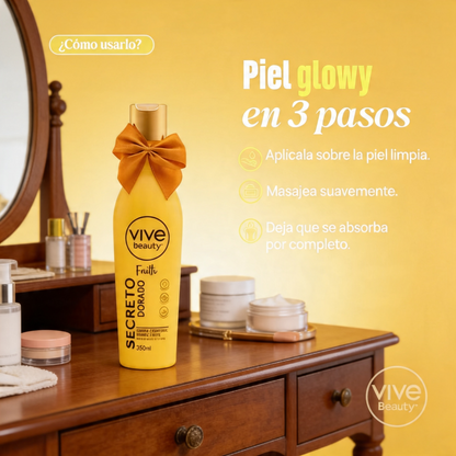 Vive Beauty Golden Secret Faith Body Cream 250ml — Mineral Golden Glow, Radiant Skin & Sweet Enveloping Fragrance