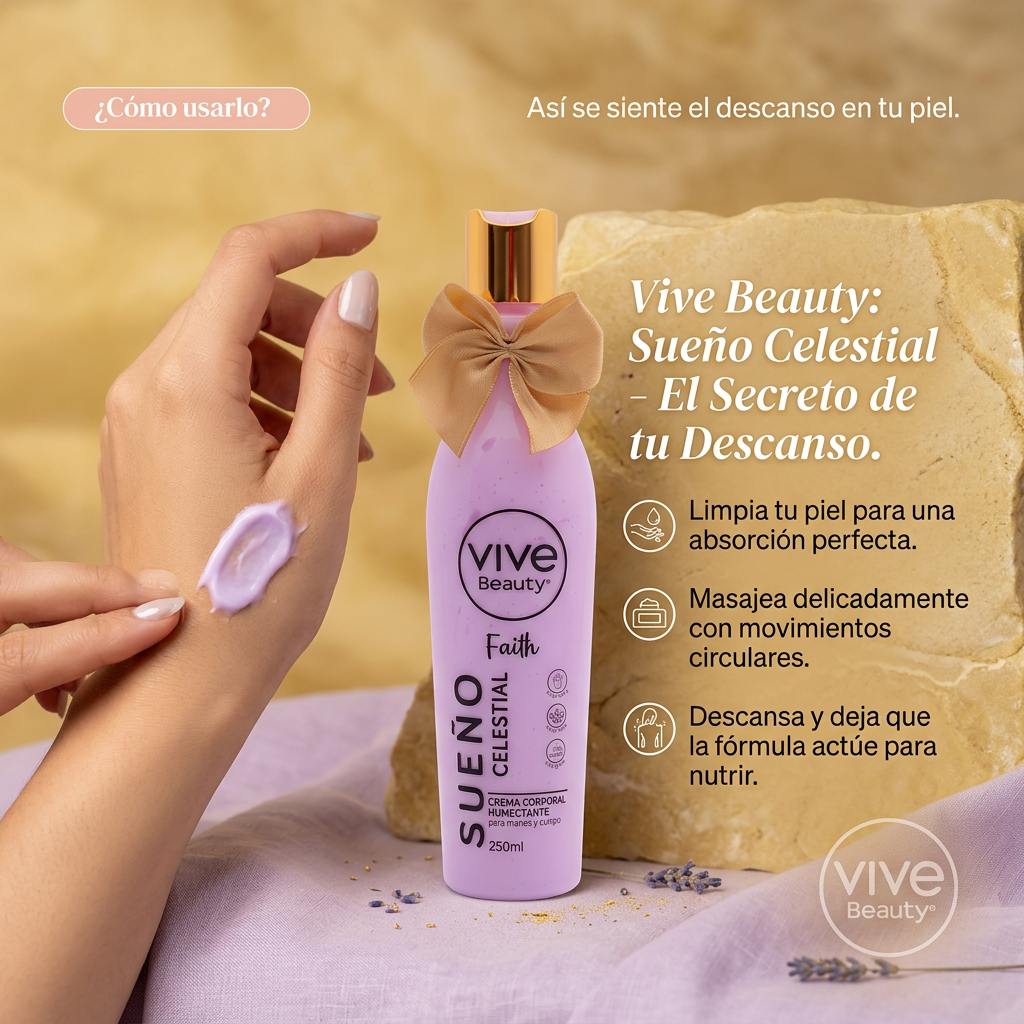 Vive Beauty Celestial Dream Faith Body Cream 250ml — Calming Nighttime Moisturizer, Deep Hydration & Relaxing Scent
