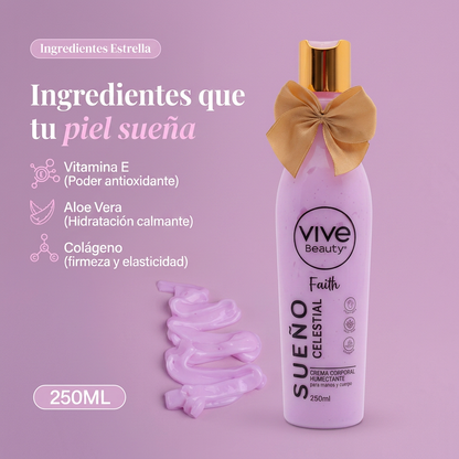Vive Beauty Celestial Dream Faith Body Cream 250ml — Calming Nighttime Moisturizer, Deep Hydration & Relaxing Scent