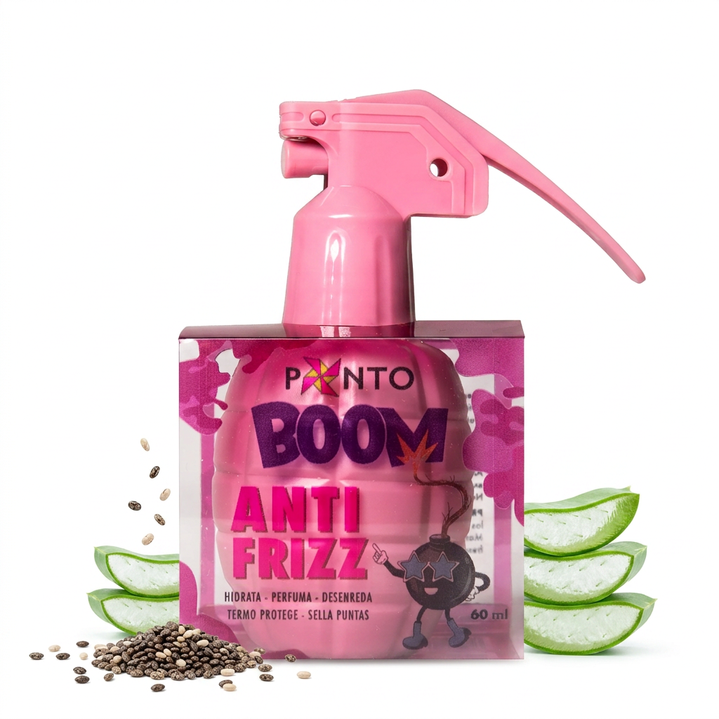 PONTO Boom Anti-Frizz Hair Treatment – Leave-In Detangler, Heat Protection & Shine Booster for Smooth, Frizz-Free Hair