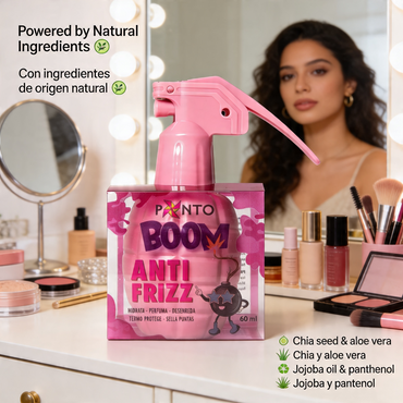 PONTO Boom Anti-Frizz Hair Treatment – Leave-In Detangler, Heat Protection & Shine Booster for Smooth, Frizz-Free Hair