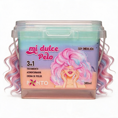 Ponto Mi Dulce Pelo – Soy Ondulada 3-in-1 Treatment – Wave Defining Mask, Conditioner & Leave-In for Frizz Control & Soft Waves