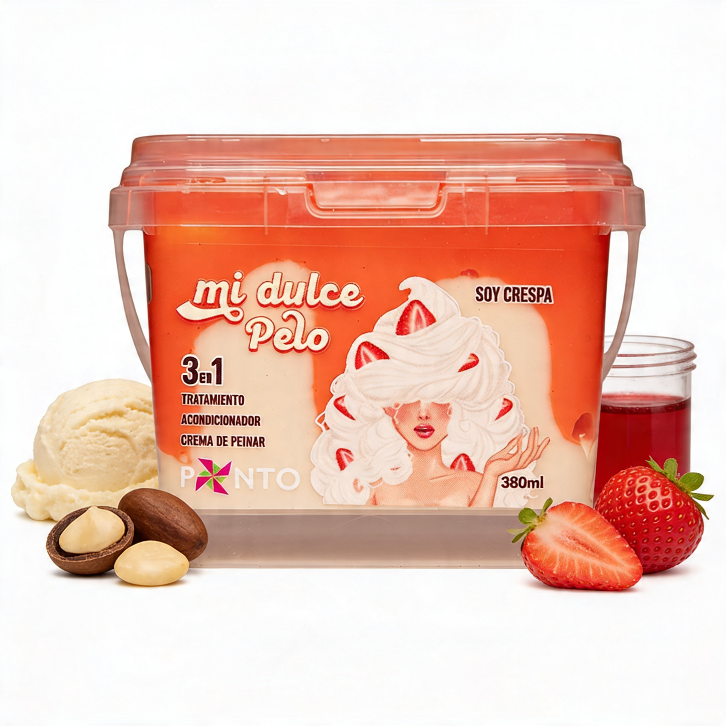 Ponto Mi Dulce Pelo – Soy Crespa 3-in-1 Treatment – Curl Defining Mask, Conditioner & Leave-In for Frizz Control & Hydration