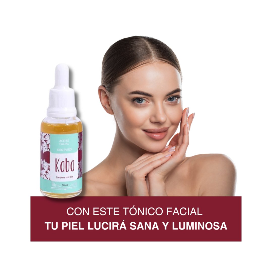 Kaba Aceite Facial Oro Puro | Hidratante, Rejuvenecedor y Antienvejecimiento - Beauty GloKaba