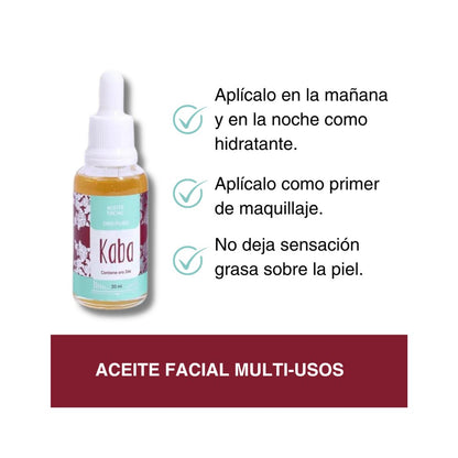 Kaba Aceite Facial Oro Puro | Hidratante, Rejuvenecedor y Antienvejecimiento - Beauty GloKaba