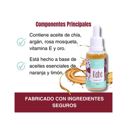 Kaba Aceite Facial Oro Puro | Hidratante, Rejuvenecedor y Antienvejecimiento - Beauty GloKaba