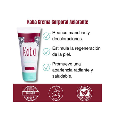 Kaba Crema Corporal Aclarante | Hidratación Intensiva y Piel Radiante - Beauty GloKaba