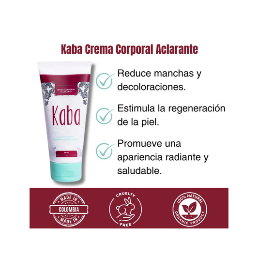 Kaba Crema Corporal Aclarante | Hidratación Intensiva y Piel Radiante - Beauty GloKaba