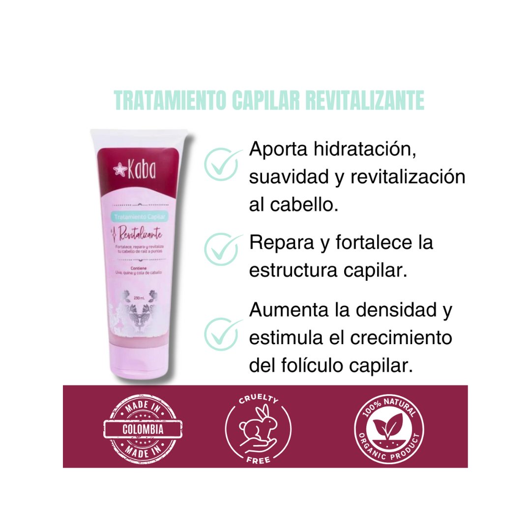 Kaba D'Luchi Tratamiento Revitalizador | Uvas, Quina y Cola de Caballo - Beauty Glokaba