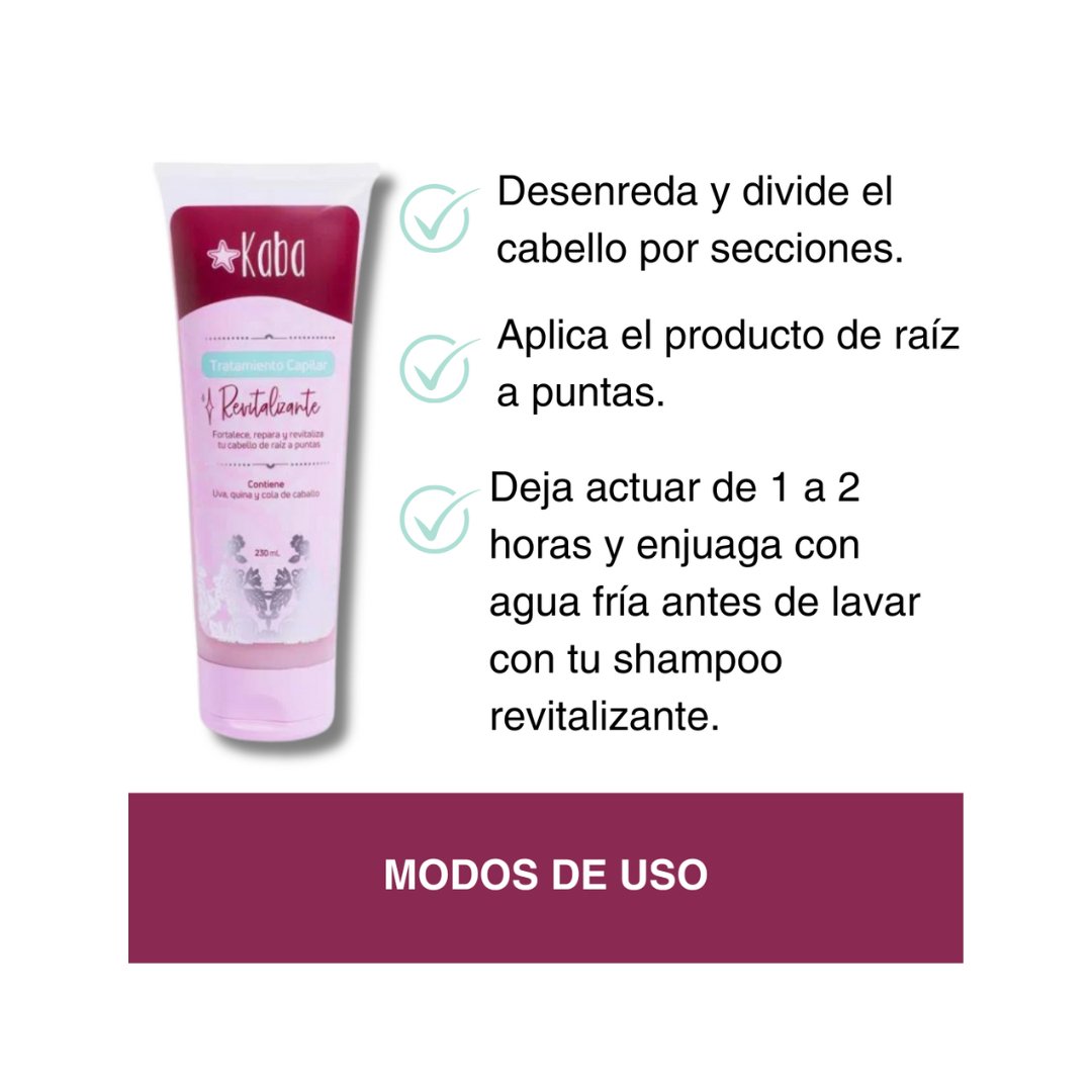 Kaba D'Luchi Tratamiento Revitalizador | Uvas, Quina y Cola de Caballo - Beauty Glokaba