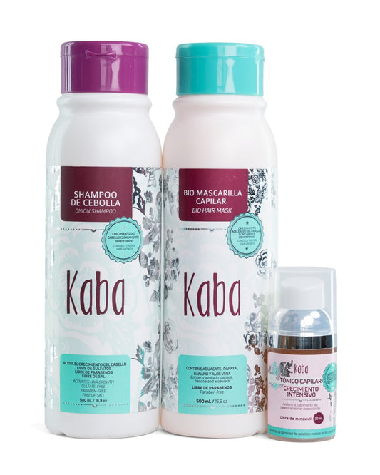 Kaba Hair Repair and Growth Kit | Tonic, Onion Shampoo, Biomask - Beauty GloKaba