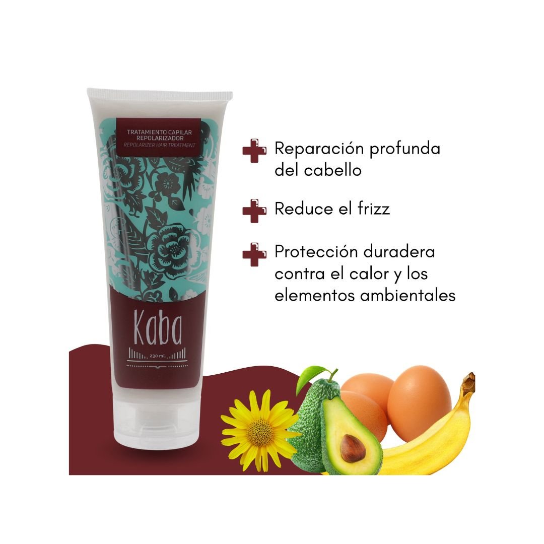 Kaba Kit Capilar | Shampoo , Acondicionador, Tónico Capilar, Biomascarilla & Repolarizador - Beauty GloKaba