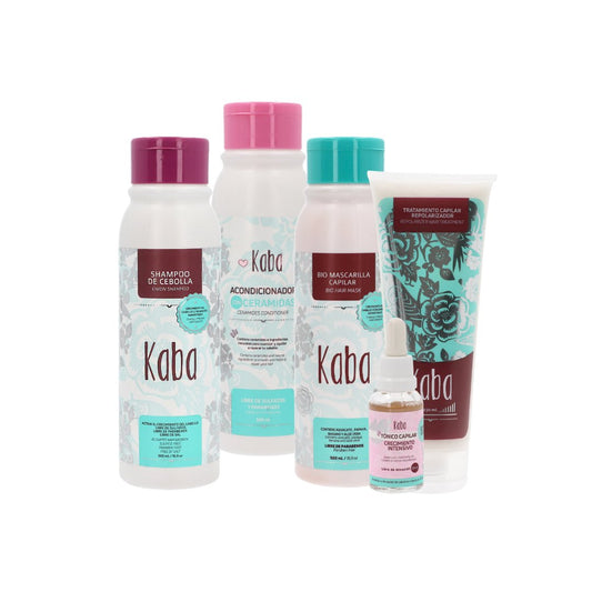 Kaba Kit Capilar | Shampoo , Acondicionador, Tónico Capilar, Biomascarilla & Repolarizador - Beauty GloKaba