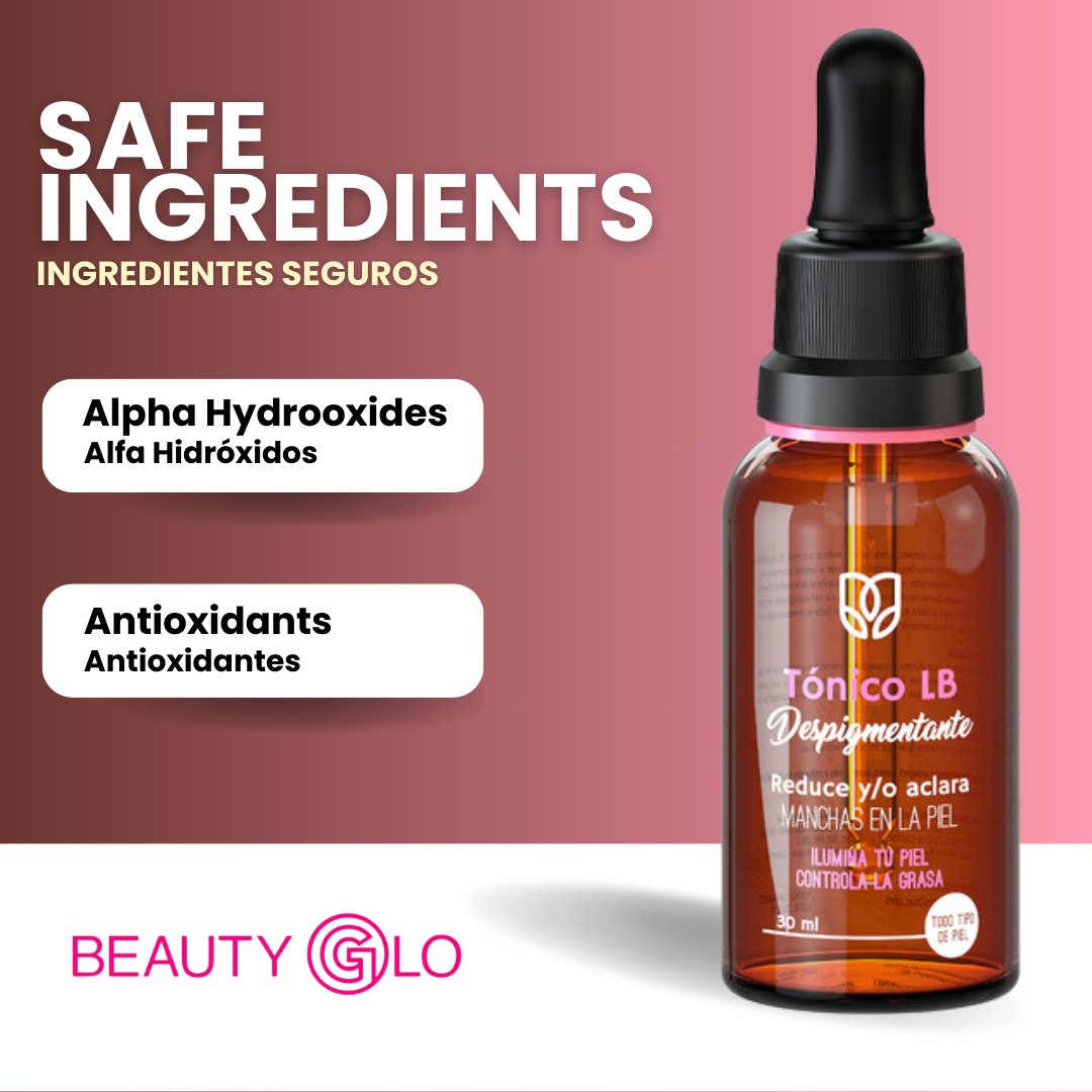 LB Facial Tonic Depigmenting Eliminates Spots and Leaves Your Face Radiant - Beauty GloLB