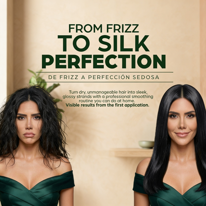 QUERA Organic Salon Hair At Home Keratin Treatment – Cherry Scent Anti Frizz System for Smooth Silky Hair
