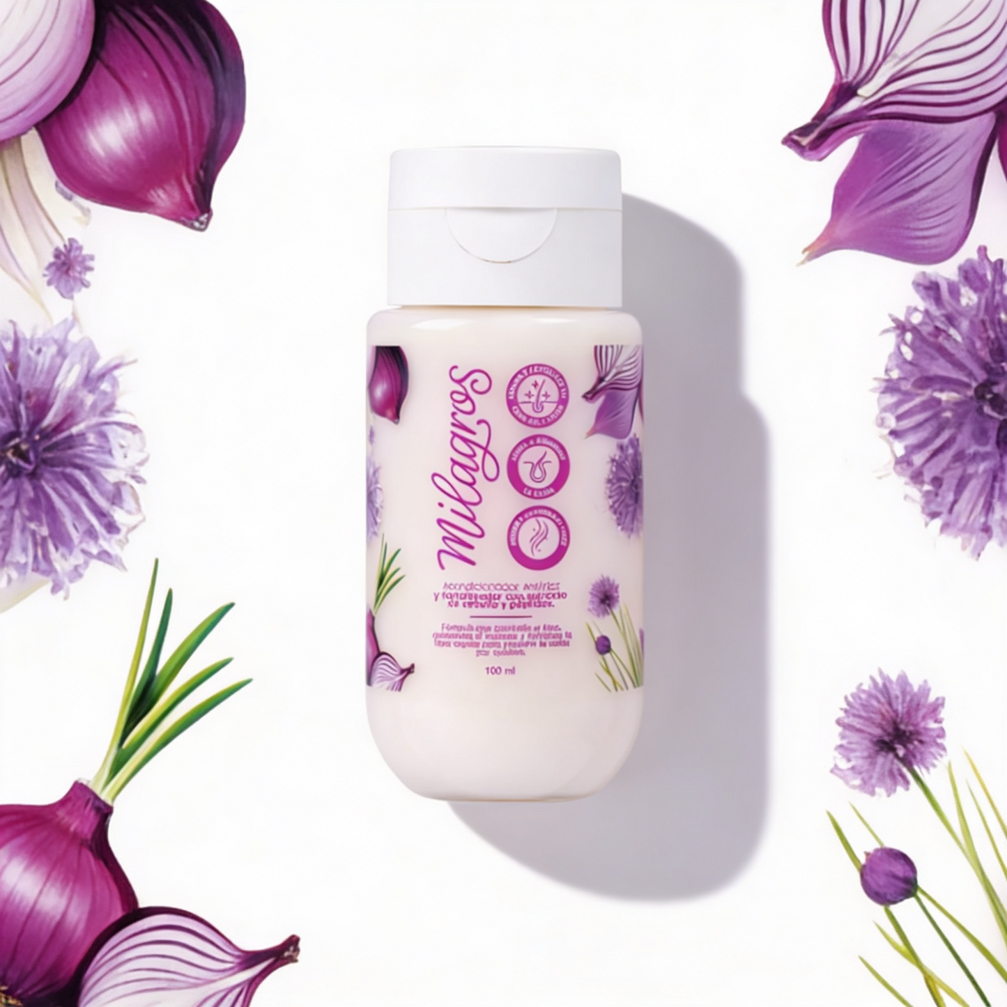 Milagros Beauty Onion & Peptide Anti-Frizz Conditioner Mini — Keratin, Amino Acids & Red Onion | Instant Detangling, Breakage Prevention, Silky Strong Hair from First Use