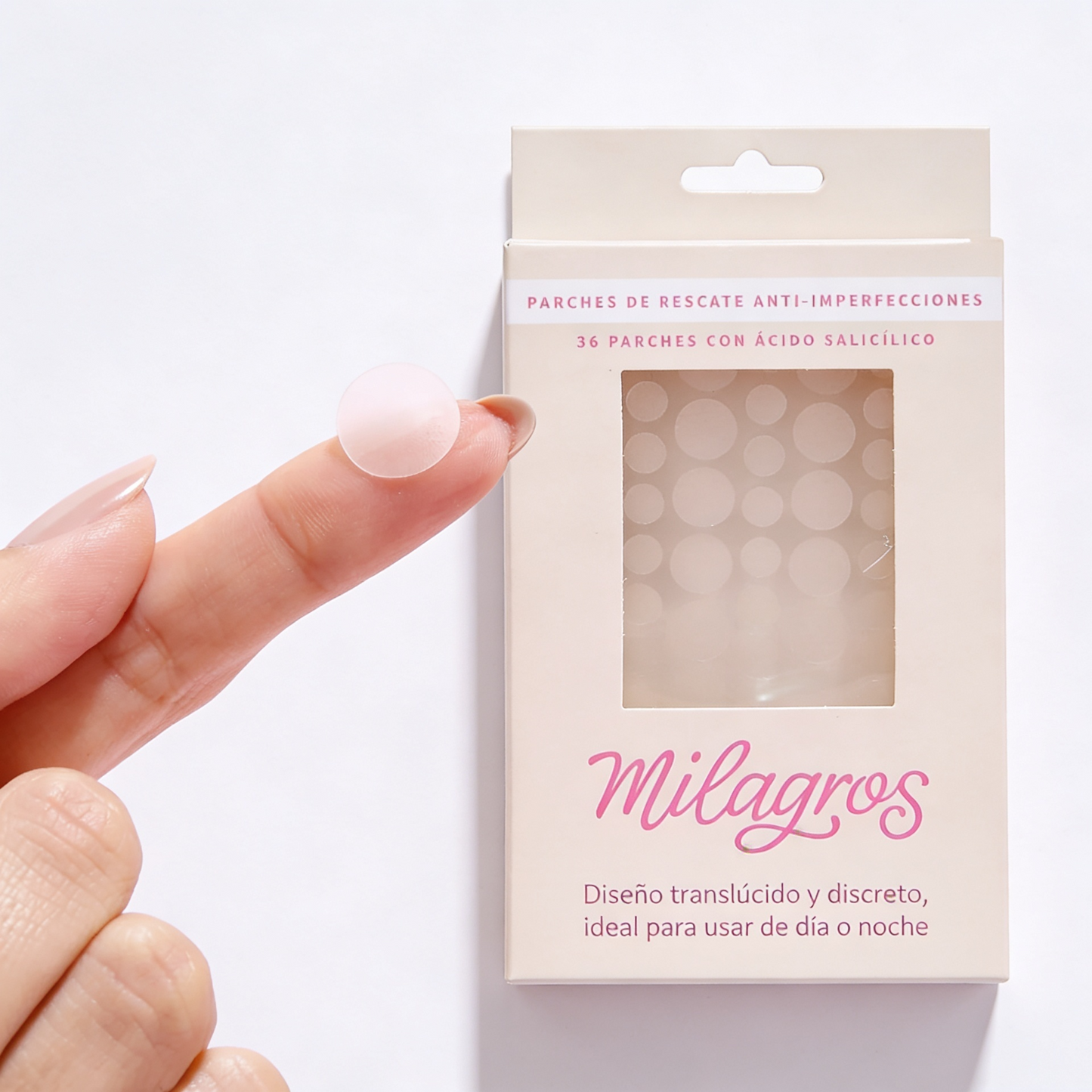 Milagros Rescue Anti-Blemish Hydrocolloid Patches — Active Hydrocolloid, Translucent & Invisible Under Makeup