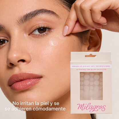 Milagros Rescue Anti-Blemish Hydrocolloid Patches — Active Hydrocolloid, Translucent & Invisible Under Makeup