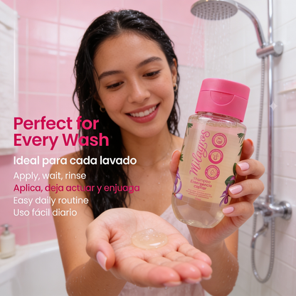 Milagros Mini Shampoo Emergencia Capilar Mini — Emergency Repair Shampoo with Biotin, Keratin & 10 Active Ingredients