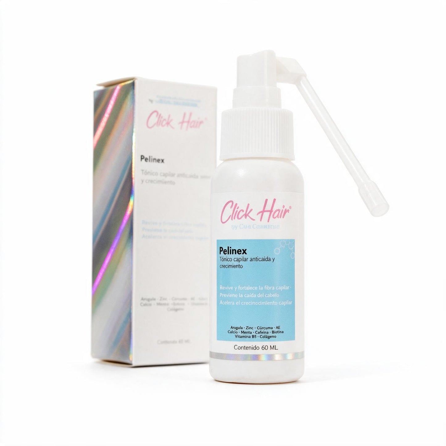 Click Hair Pelinex Natural Hair Growth Tonic — Strengthens Follicle | Reduces Hair Loss | Minoxidil Free | 120ml