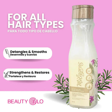 Milagros Conditioner Herbal - Strengthens, Detangles, and Restores All Hair Types - Beauty GloMilagros