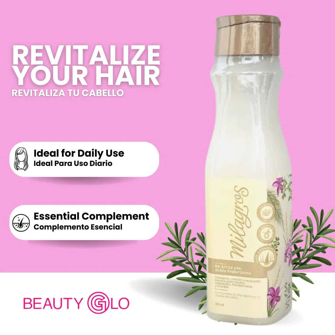 Milagros Conditioner Herbal - Strengthens, Detangles, and Restores All Hair Types - Beauty GloMilagros