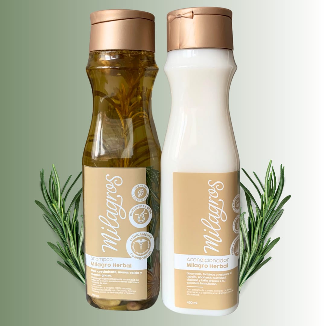 Milagros Herbal Shampoo and Conditioner with Rosemary and Ginger - Beauty GloBeauty Glo