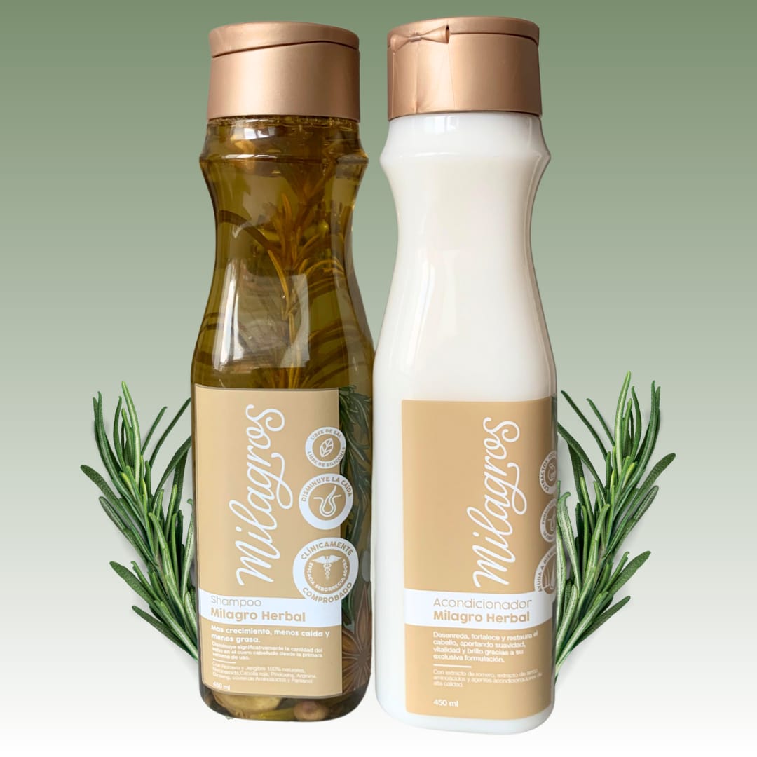 Milagros Herbal Shampoo and Conditioner with Rosemary and Ginger - Beauty GloBeauty Glo