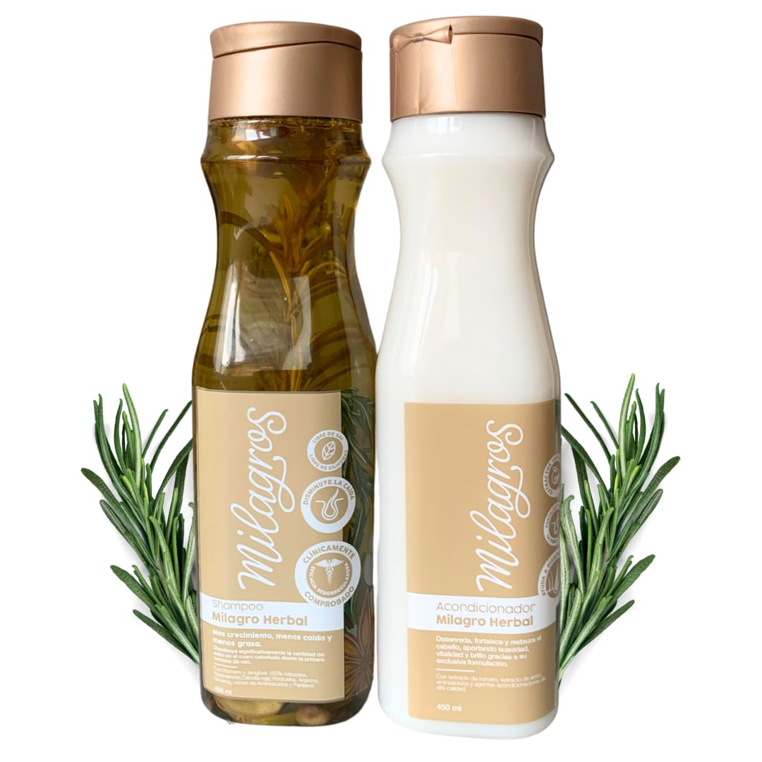 Milagros Herbal Shampoo and Conditioner with Rosemary and Ginger - Beauty GloBeauty Glo