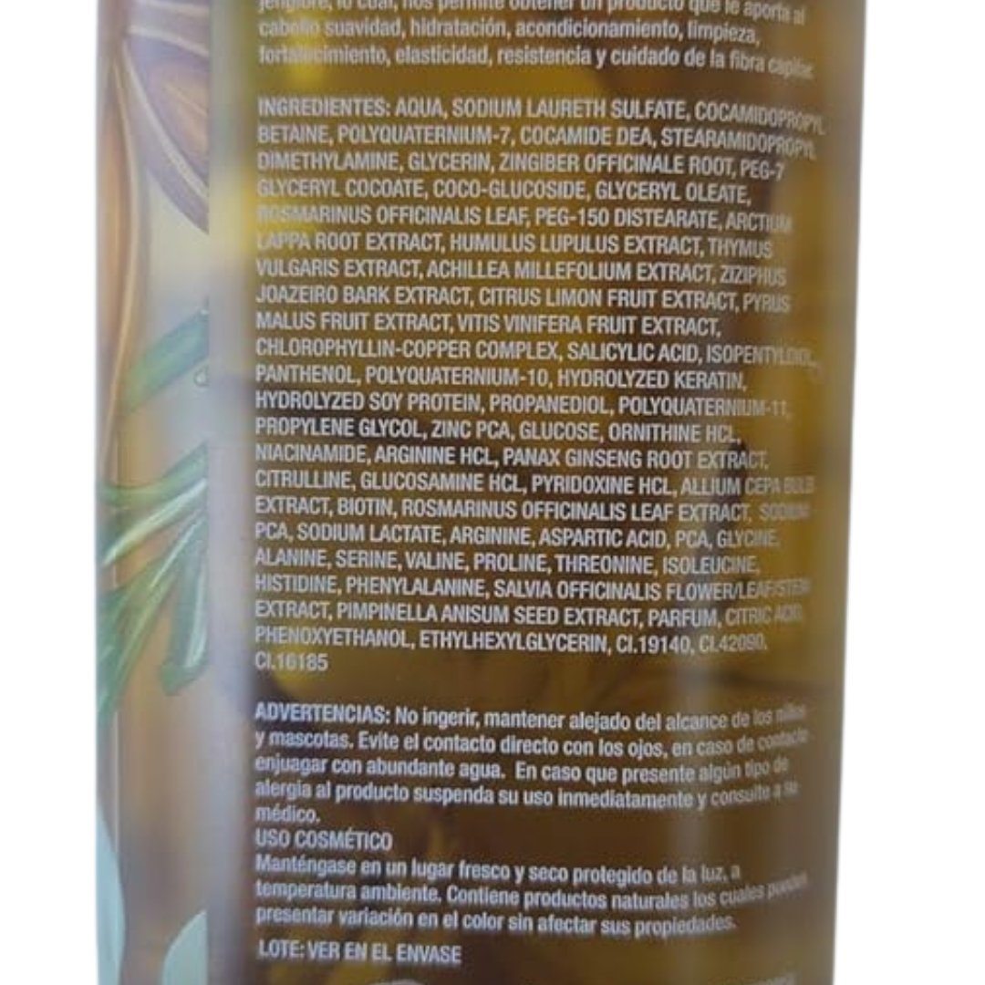 Milagros Shampoo Herbal - Rosemary and Ginger | Hair Growth and Strength - Beauty GloMilagros