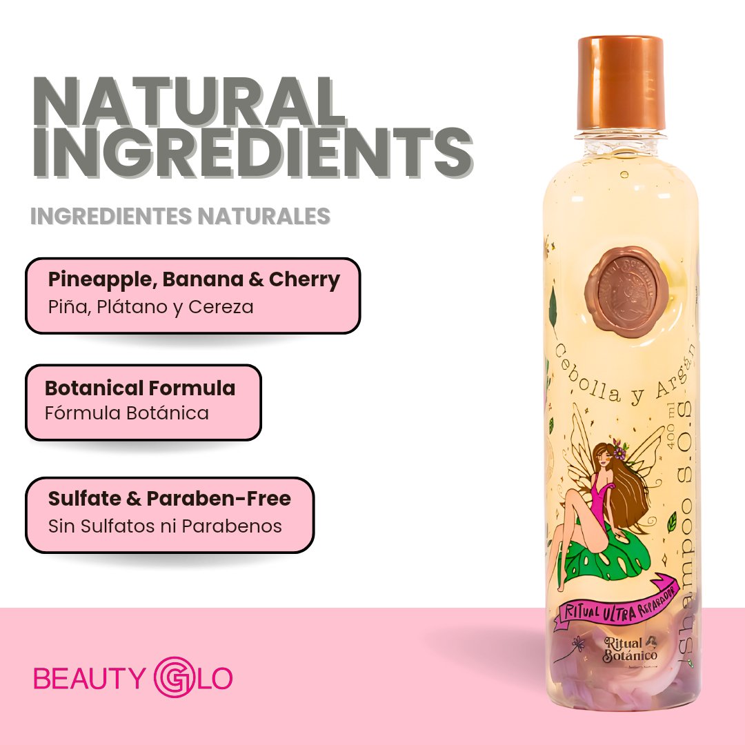 Ritual Botanico S.O.S Shampoo with Onion and Argan | Intensive Hair Repair 400ml - Beauty GloBeauty Glo